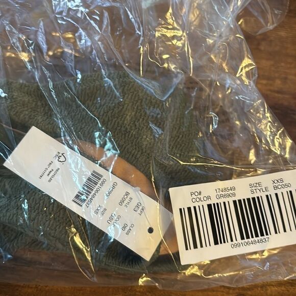 J Crew textured cheeky curved waist bikini bottom size XXS new - Picture 4 of 4